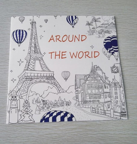 Around The Worid Coloring Book