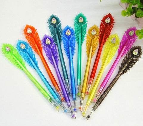 Peacock Feather Colorful Gel Pen